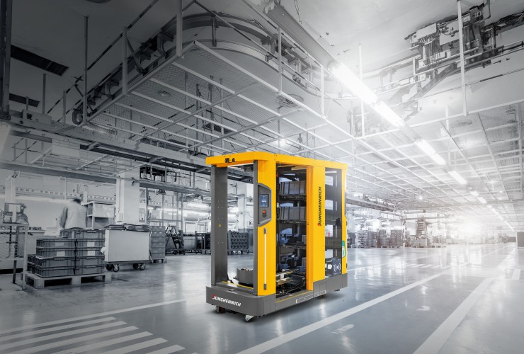 Der vollautonome mobile Roboter SOTO stellt eine Innovation im Bereich der industriellen Materialversorgung dar.