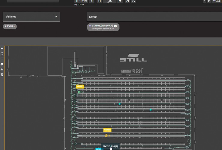 Zur Identifizierung von Störungen zeichnet iGo insights alle Fahrzeugbewegungen der letzten vier Tage in Heatmaps auf.