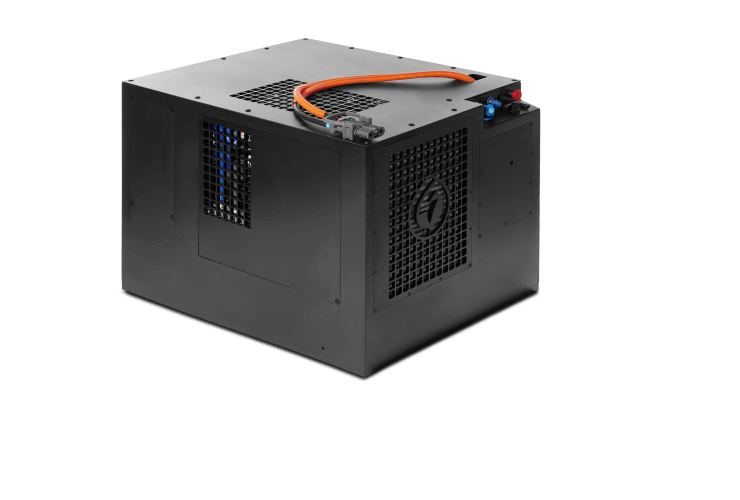 GLOBE XLP80: hydrogen-powered fuel cell genset for intralogistics.