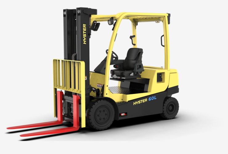 Hyster integrated lithium-ion forklift.