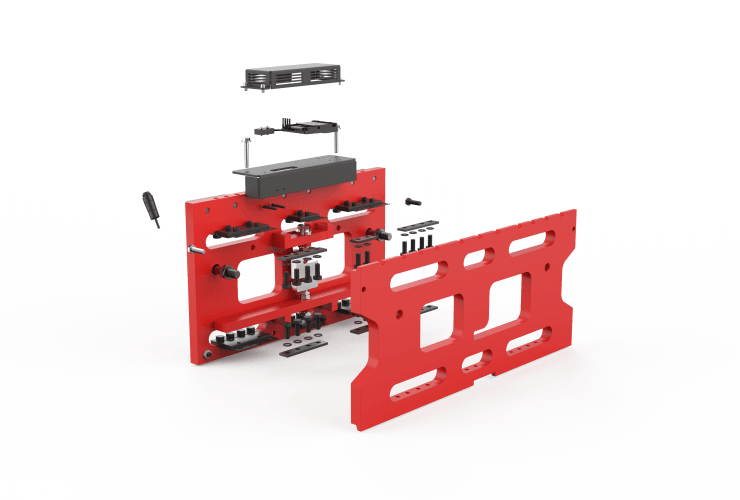 Exploded View iCP Carriage Plate Scale with Weighing in Motion Technology.