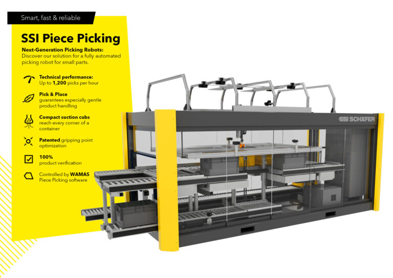 SSI Piece Picking – smart, fast and reliable solution for a picking robot for small parts.