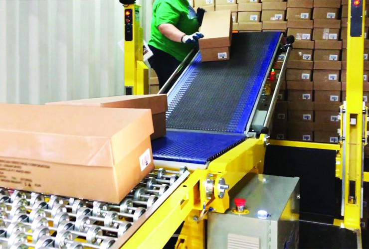 Destuff-it container unloading system.