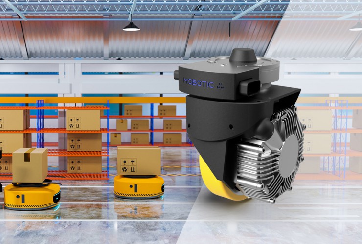 MoboDrive ST ist eine kompakte, hochintegrierte Lenk-Antriebseinheit, die für hochmanövrierfähige AMRs und AGVs entwickelt wurde.