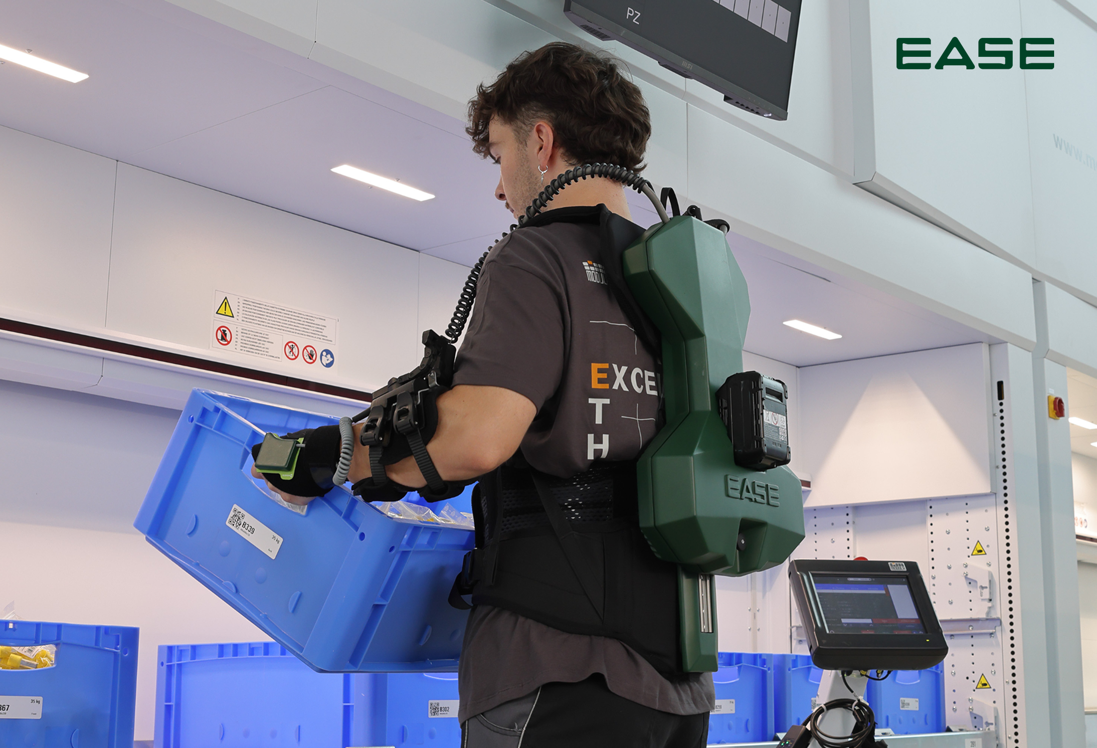 Arms, shoulders and back from one motor unit: up to 20 kg of relief, maximum 10 kg per arm.